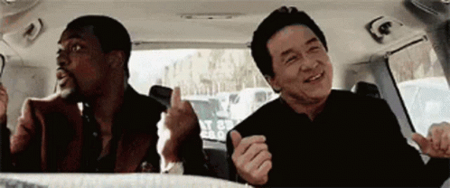 Two Men Sitting In Car Thumbs Up GIF