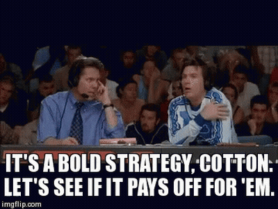 Two Men Sitting In Front Of Crowd Talking Strategy GIF