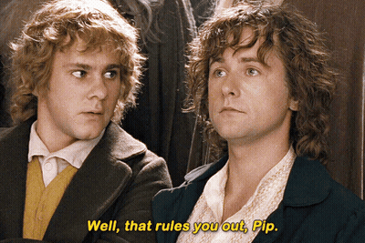 Two Men Sitting Next To Each Other Saying Well That Rules You Out Pip GIF