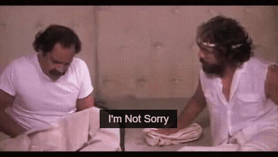 Two Men Sitting On Bed One Talking GIF
