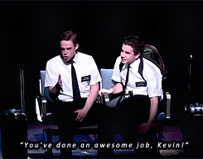 Two Men Sitting One Saying You've Done an Awesome Job Kevin