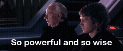 Two Men Sitting With So Powerful And Wise GIF