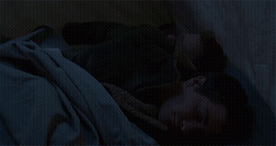 Two Men Sleeping In Bed With Blanket GIF