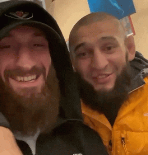 Two Men Smiling Posing GIF