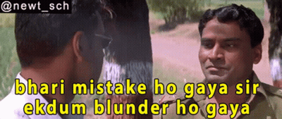 Two Men Standing Bhari Mistake Ho Gaya Sir Ekdum Blunder Ho Gaya GIF