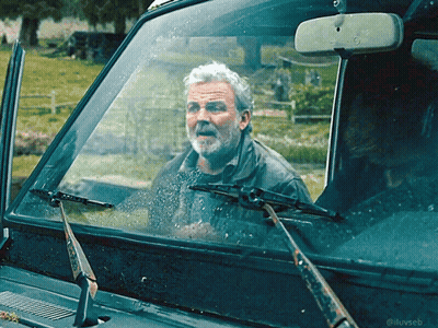 Two Men Standing In Car GIF