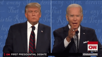 Two Men Standing In Front Of CNN Screen GIF