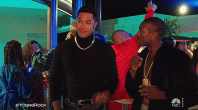 Two Men Standing In Front Of Crowd #YoungRock GIF