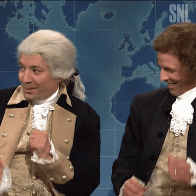 Two Men Standing In Front Of Map With SNL GIF