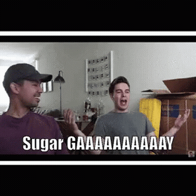 Two Men Standing In Living Room One Screaming GIF