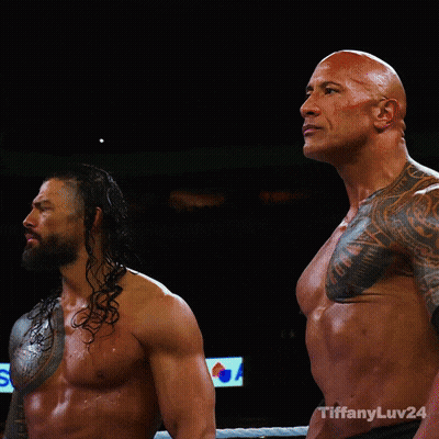 Two Men Standing In Ring With Tiffanyluv24 GIF