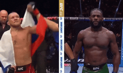 Two Men Standing In UFC Fight GIF
