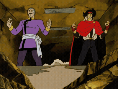 Two Men Standing Next To Each Other GIF