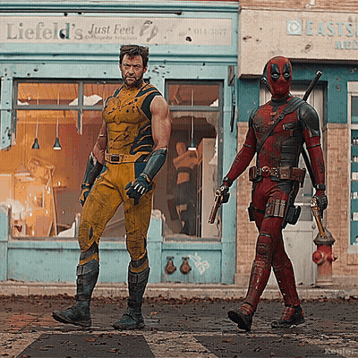 Two Men Standing Next To Each Other On Stage GIF