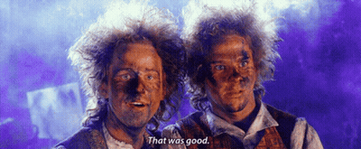 Two Men Standing Next To Each Other One Says That Was Good GIF