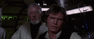 Two Men Standing Next To Each Other Saying It's Too Big To Be A Space Station GIF