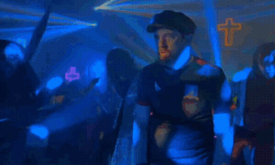 Two Men Standing Next To Each Other Saying Uuuhh GIF