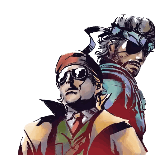 Two Men Standing Next To Each Other Sticker