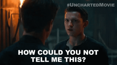 Two Men Standing Next To Each Other With The Words How Could You Not Tell Me This On The Bottom GIF
