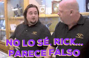 Two Men Standing No Lo Se Rick Parece Falso GIF