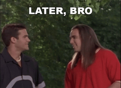 Two Men Standing One Saying Later Bro GIF