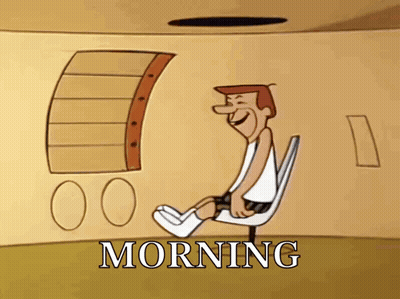 Two Men Standing One With RJ Name Tag GIF
