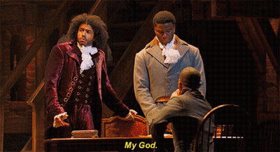 Two Men Standing Saying My God GIF