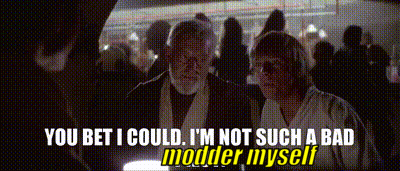 Two Men Standing Saying You Bet I Could I'm Not Such A Bad Modder Myself GIF