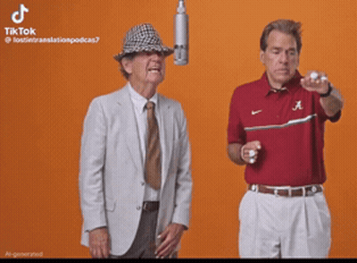 Two Men Standing Side by Side One Wearing Shirt Saying A