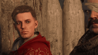 Two Men Standing Together One With Bandage On Forehead GIF