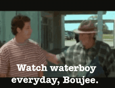 Two Men Standing Watch Waterboy Everyday Boujee GIF