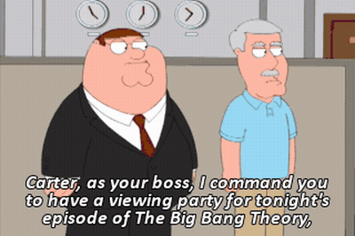 Two Men Standing With Caption Carter As Your Boss I Command You To Have A Viewing Pa GIF