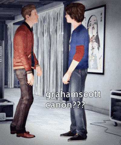 Two Men Standing With Grahamscott Canon GIF