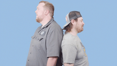 Two Men Standing With I Got Your Back GIF