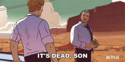 Two Men Standing With Its Dead Son GIF