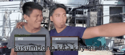 Two Men Standing With JK12 Sign GIF
