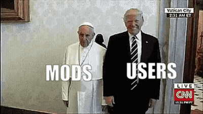 Two Men Standing With Mods And Users GIF