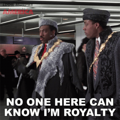Two Men Standing With No One Knows I'm Royalty GIF