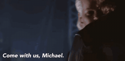 Two Men Staring Saying Come With Us Michael GIF