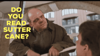 Two Men Talk Do You Read Sutter Cane GIF