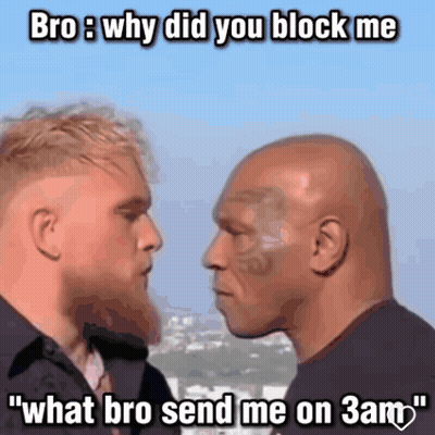Two Men Talking About Being Blocked GIF