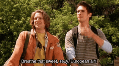 Two Men Talking About European Air GIF