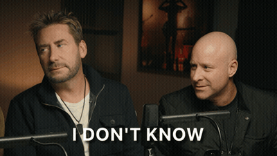Two Men Talking At Microphones Saying I Don't Know GIF