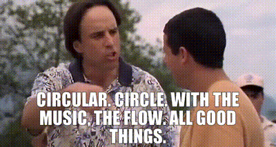 Two Men Talking Circular Circle With The Music The Flow All Good Things GIF