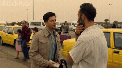 Two Men Talking In Parking Lot #Jackryan GIF