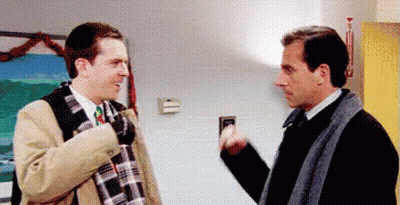 Two Men Talking In Room GIF