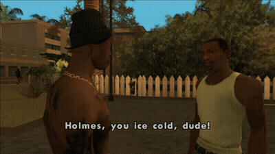 Two Men Talking In Video Game With Holmes You Ice Cold Dude GIF