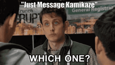 Two Men Talking Just Message Kamikaze GIF
