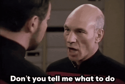 Two Men Talking One Saying Don't You Tell Me What To Do GIF