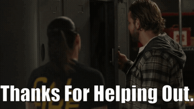 Two Men Talking Thanks For Helping Out GIF
